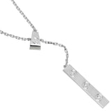 Cartier Love Y-Shape Plate Necklace 18K White Gold Pendant