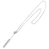 Cartier Love Y-Shape Plate Necklace 18K White Gold Pendant