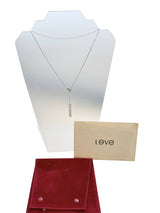 Cartier Love Y-Shape Plate Necklace 18K White Gold Pendant