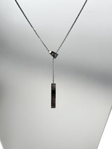 Cartier Love Y-Shape Plate Necklace 18K White Gold Pendant