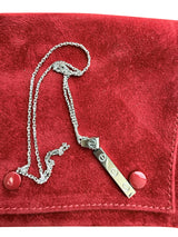 Cartier Love Y-Shape Plate Necklace 18K White Gold Pendant