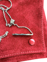 Cartier Love Y-Shape Plate Necklace 18K White Gold Pendant