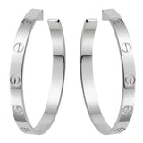 Cartier Love Hoop Earrings Large Model 18K White Gold