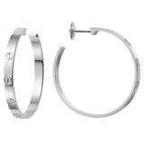 Cartier Love Hoop Earrings Large Model 18K White Gold
