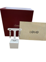 Cartier Love Hoop Earrings Large Model 18K White Gold