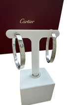 Cartier Love Hoop Earrings Large Model 18K White Gold