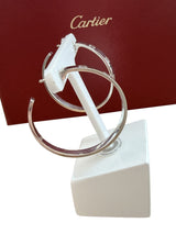 Cartier Love Hoop Earrings Large Model 18K White Gold