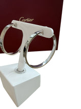Cartier Love Hoop Earrings Large Model 18K White Gold