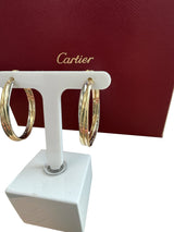 Cartier Trinity Hoop Earrings in 18k Yellow Gold White Gold & Rose Gold