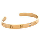 Cartier Love Diamond Cuff Bracelet in 18K Yellow Gold Size 18
