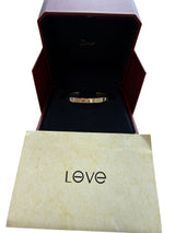 Cartier Love Diamond Cuff Bracelet in 18K Yellow Gold Size 18