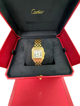 Cartier Panthère de Cartier 18K Yellow Gold Silvered Dial Watch WGPN0058