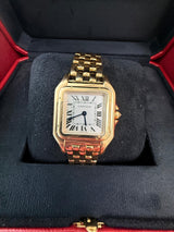 Cartier Panthère de Cartier 18K Yellow Gold Silvered Dial Watch WGPN0058