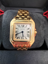 Cartier Panthère de Cartier 18K Yellow Gold Silvered Dial Watch WGPN0058