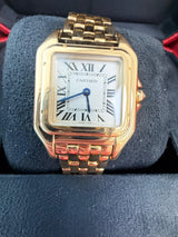 Cartier Panthère de Cartier 18K Yellow Gold Silvered Dial Watch WGPN0058