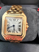 Cartier Panthère de Cartier 18K Yellow Gold Silvered Dial Watch WGPN0058
