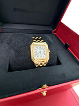 Cartier Panthère de Cartier 18K Yellow Gold Silvered Dial Watch WGPN0058
