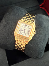 Cartier Panthère de Cartier 18K Yellow Gold Silvered Dial Watch WGPN0058