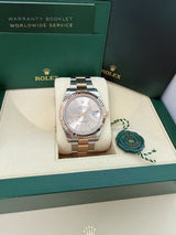 Rolex Datejust 41mm Sundust Dial Two-Tone Everose Gold Fluted Bezel Watch 126331
