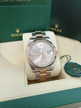 Rolex Datejust 41mm Sundust Dial Two-Tone Everose Gold Fluted Bezel Watch 126331