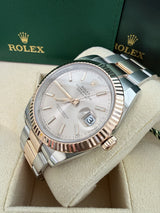 Rolex Datejust 41mm Sundust Dial Two-Tone Everose Gold Fluted Bezel Watch 126331