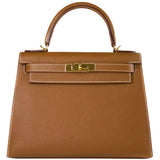 Hermès Kelly Sellier 28 Gold Epsom Leather With Gold Hardware