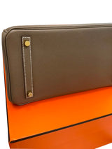 Hermès Birkin 30 Etoupe Epsom Leather With Gold Hardware Handbag