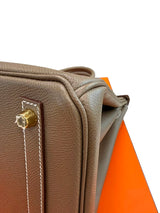 Hermès Birkin 30 Etoupe Epsom Leather With Gold Hardware Handbag