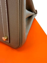 Hermès Birkin 30 Etoupe Epsom Leather With Gold Hardware Handbag