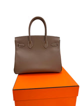 Hermès Birkin 30 Etoupe Epsom Leather With Gold Hardware Handbag