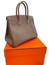 Hermès Birkin 30 Etoupe Epsom Leather With Gold Hardware Handbag