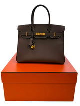 Hermès Birkin 30 Etoupe Epsom Leather With Gold Hardware Handbag