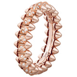 Cartier Clash De Cartier Small Model Paved Diamonds Ring 18K Rose Gold Size 58