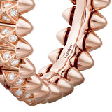 Cartier Clash De Cartier Small Model Paved Diamonds Ring 18K Rose Gold Size 58