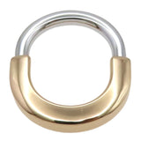Tiffany & Co. Lock Diamond Ring 18K White Gold & 18K Yellow Gold Size 8