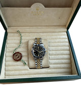Rolex GMT-Master 40mm Yellow Gold Steel Black Dial Jubilee Watch 16753
