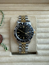 Rolex GMT-Master 40mm Yellow Gold Steel Black Dial Jubilee Watch 16753