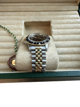 Rolex GMT-Master 40mm Yellow Gold Steel Black Dial Jubilee Watch 16753