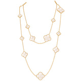 Van Cleef & Arpels Magic Alhambra Long Necklace Mother of Pearl Motifs 18K Gold