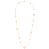 Van Cleef & Arpels Magic Alhambra Long Necklace Mother of Pearl Motifs 18K Gold