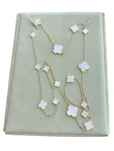 Van Cleef & Arpels Magic Alhambra Long Necklace Mother of Pearl Motifs 18K Gold