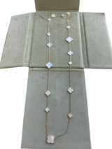 Van Cleef & Arpels Magic Alhambra Long Necklace Mother of Pearl Motifs 18K Gold