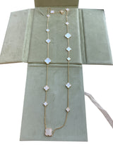 Van Cleef & Arpels Magic Alhambra Long Necklace Mother of Pearl Motifs 18K Gold