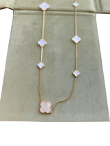 Van Cleef & Arpels Magic Alhambra Long Necklace Mother of Pearl Motifs 18K Gold