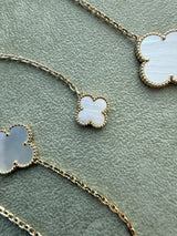 Van Cleef & Arpels Magic Alhambra Long Necklace Mother of Pearl Motifs 18K Gold