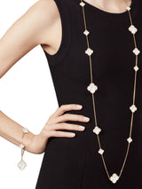 Van Cleef & Arpels Magic Alhambra Long Necklace Mother of Pearl Motifs 18K Gold