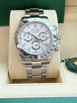 Rolex Daytona Steel 40mm White Dial Steel Oyster Bracelet Men's Watch 116520