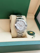 Rolex Daytona Steel 40mm White Dial Steel Oyster Bracelet Men's Watch 116520