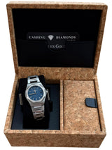 Girard Perregaux Laureato 34mm Diamond Bezel Steel Blue Dial 80189D11A431-11A