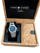 Girard Perregaux Laureato 34mm Diamond Bezel Steel Blue Dial 80189D11A431-11A